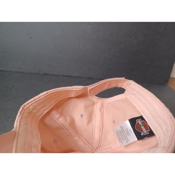 Womans 2022 Peach Harley Davidson Size 4-14 Adjustable Spell-out Hat - Picture 8 of 8